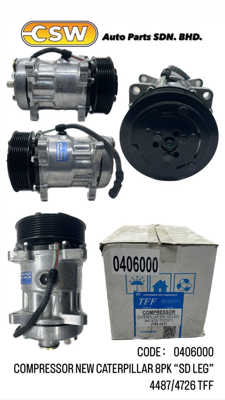 Sanden 4487 4726 A/C Compressor With Clutch – NEW OEM SD7H15 – Made In USA