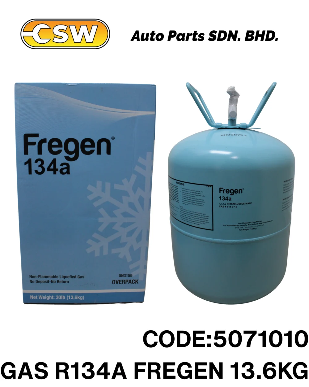 GAS R134A FREGEN 13.6KG - CSW Auto Parts