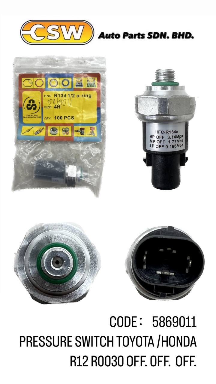 R0030 Rpc PRESSURE SWITCH TOYOTA / HONDA R12 R0030 OFF.OFF.OFF - CSW Auto Parts