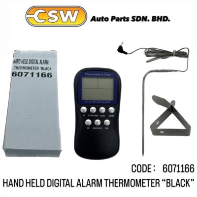 HAND HELD DIGITAL ALARM THERMOMETER 'BLACK