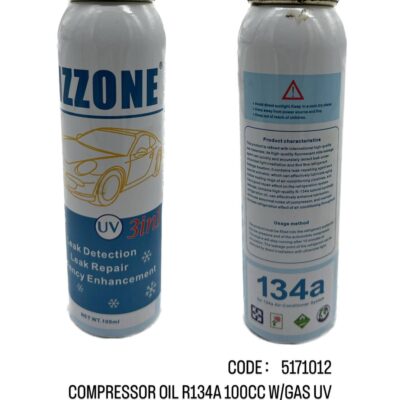 COMPRESSOR OIL R134A 100CC W/GAS UV 'NZZONE'