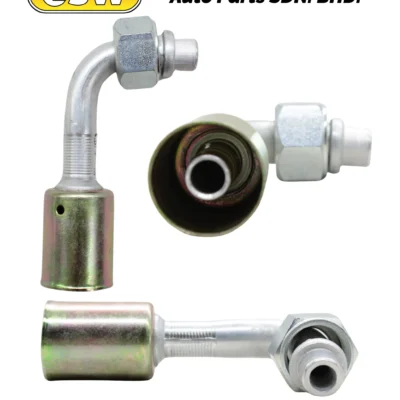 FITTING 4/8 'O 90 W/COLLAR ALUMINIUM