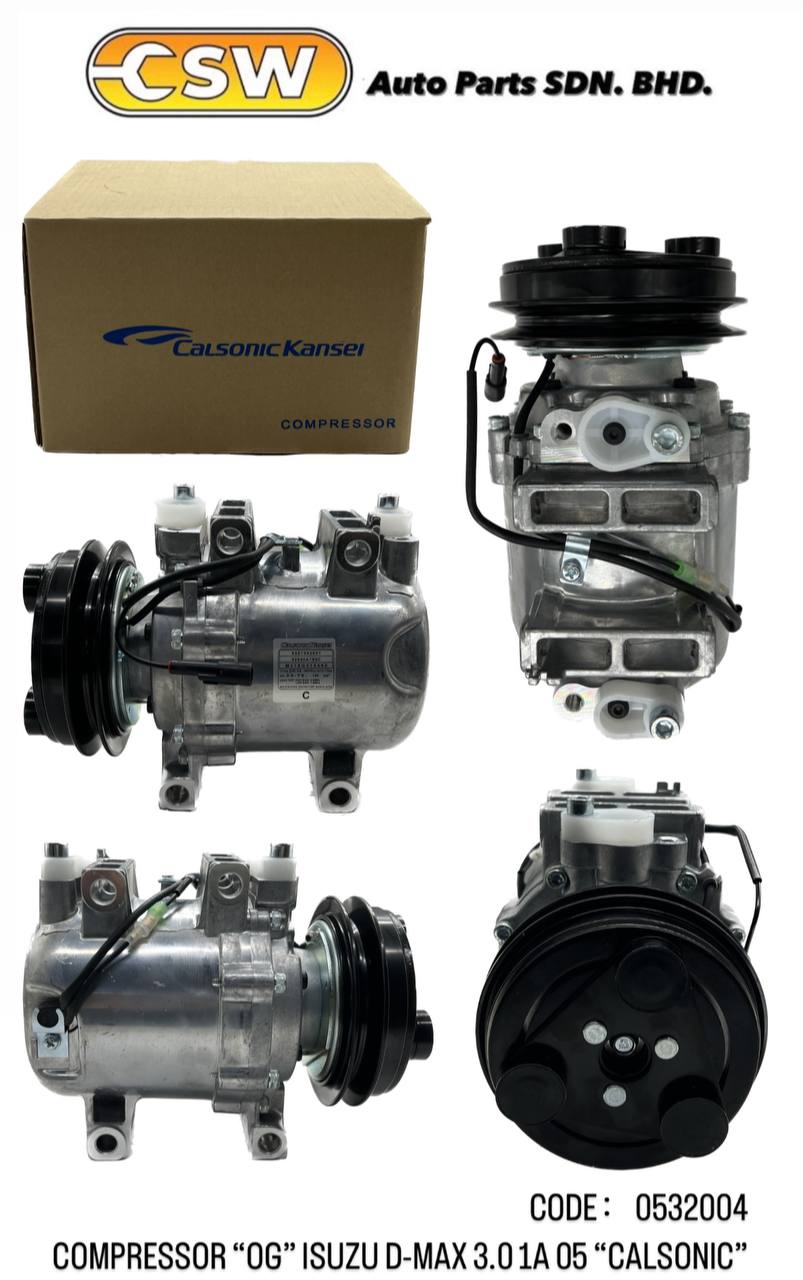 COMPRESSOR (OG) ISUZU D-MAX 3.0 1A 05' CALSONIC - CSW Auto Parts