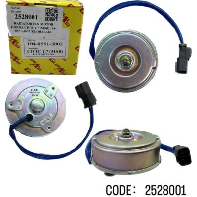 RADIATOR FAN MOTOR HONDA CIVIC 1.7 (MSB) 104-0551-3002 'GLOBALAIR'