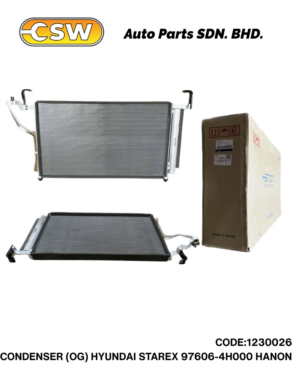 CONDENSER (OG) HYUNDAI STAREX 97606-4H000 HANON - CSW Auto Parts