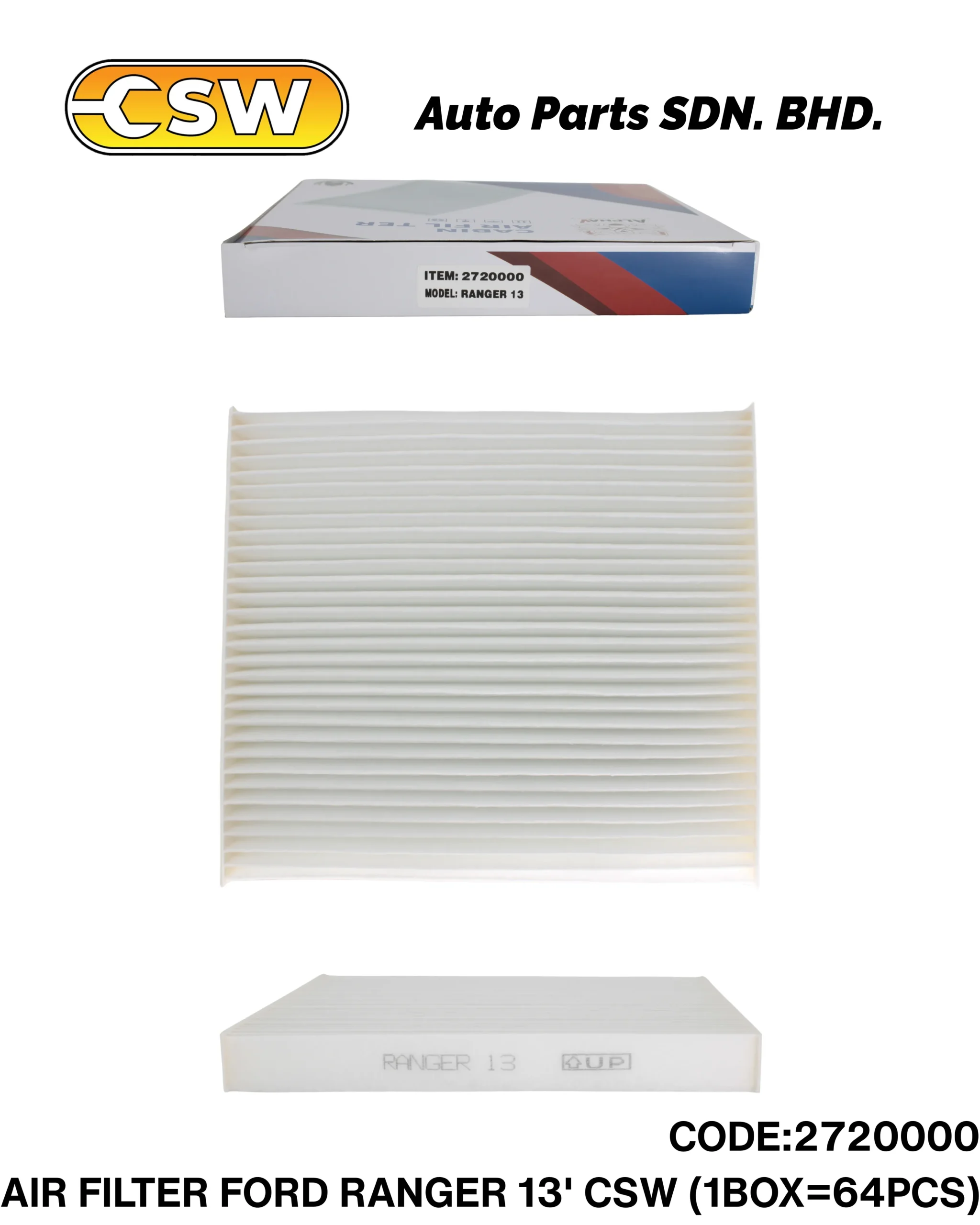 AIR FILTER FORD RANGER 13' CSW (1BOX=64PCS) - CSW Auto Parts