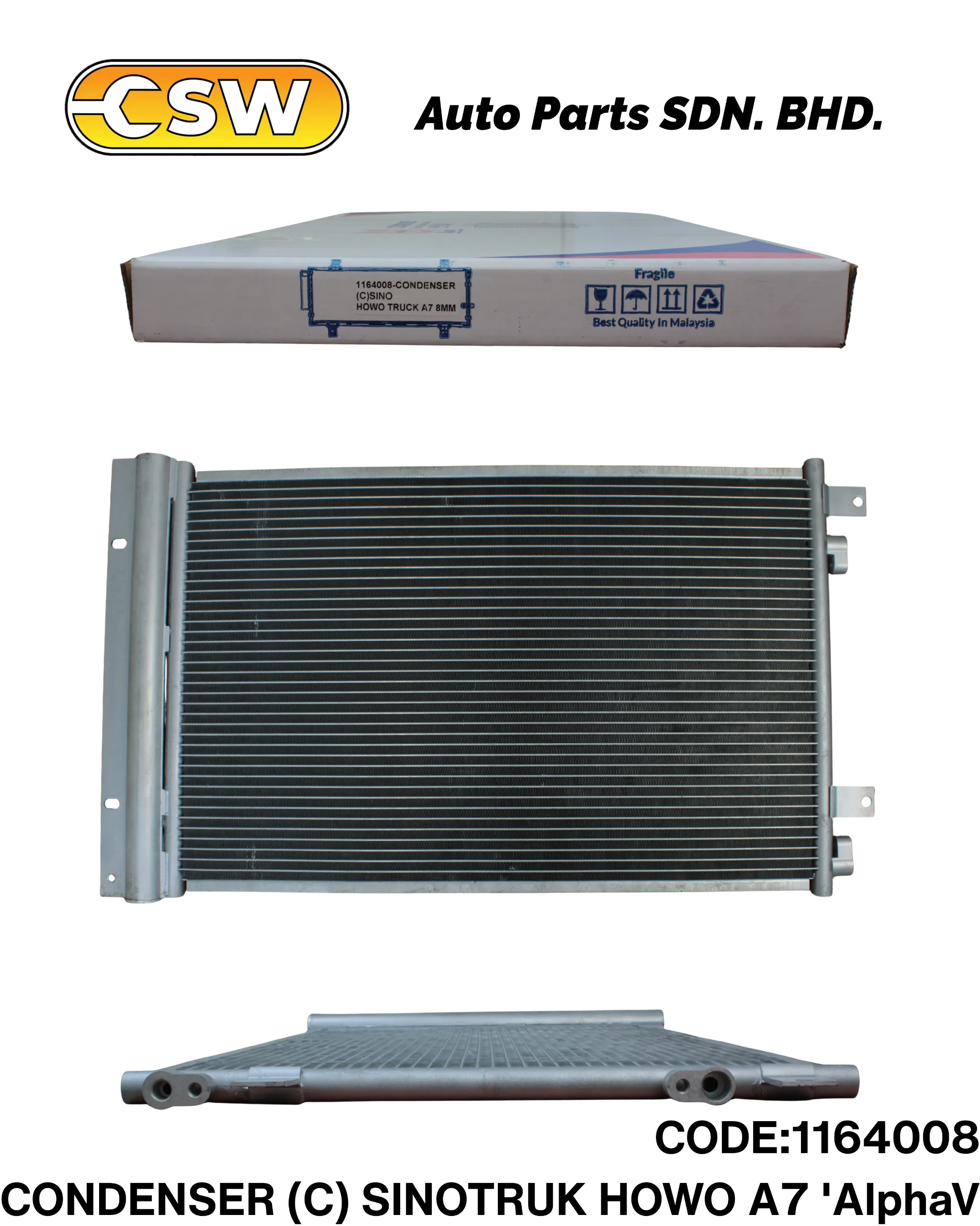 CONDENSER (C) SINOTRUK HOWO A7 'AlphaV - CSW Auto Parts