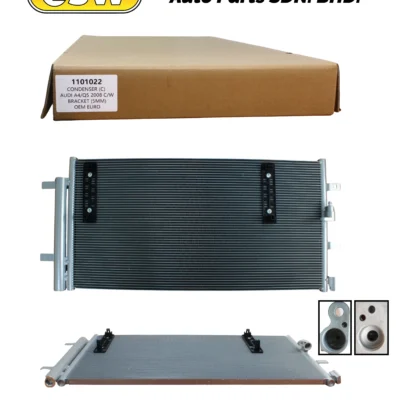 CONDENSER (C) AUDI A4/Q5 2008 C/W BRACKET (5MM) 'OEM EURO