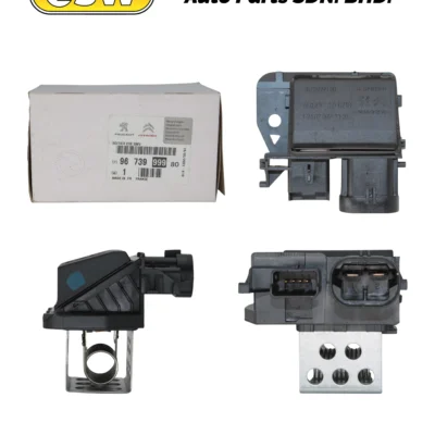 RADIATOR FAN RESISTOR (OG) PEUGEOT 308/207/208/3008/2008 (4 PIN SMALL + 2 PIN BIG) 9673999980